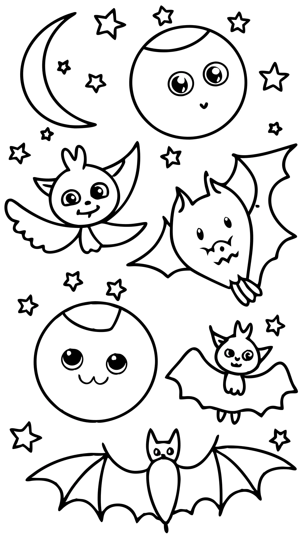 Páginas para colorear Bats de Halloween